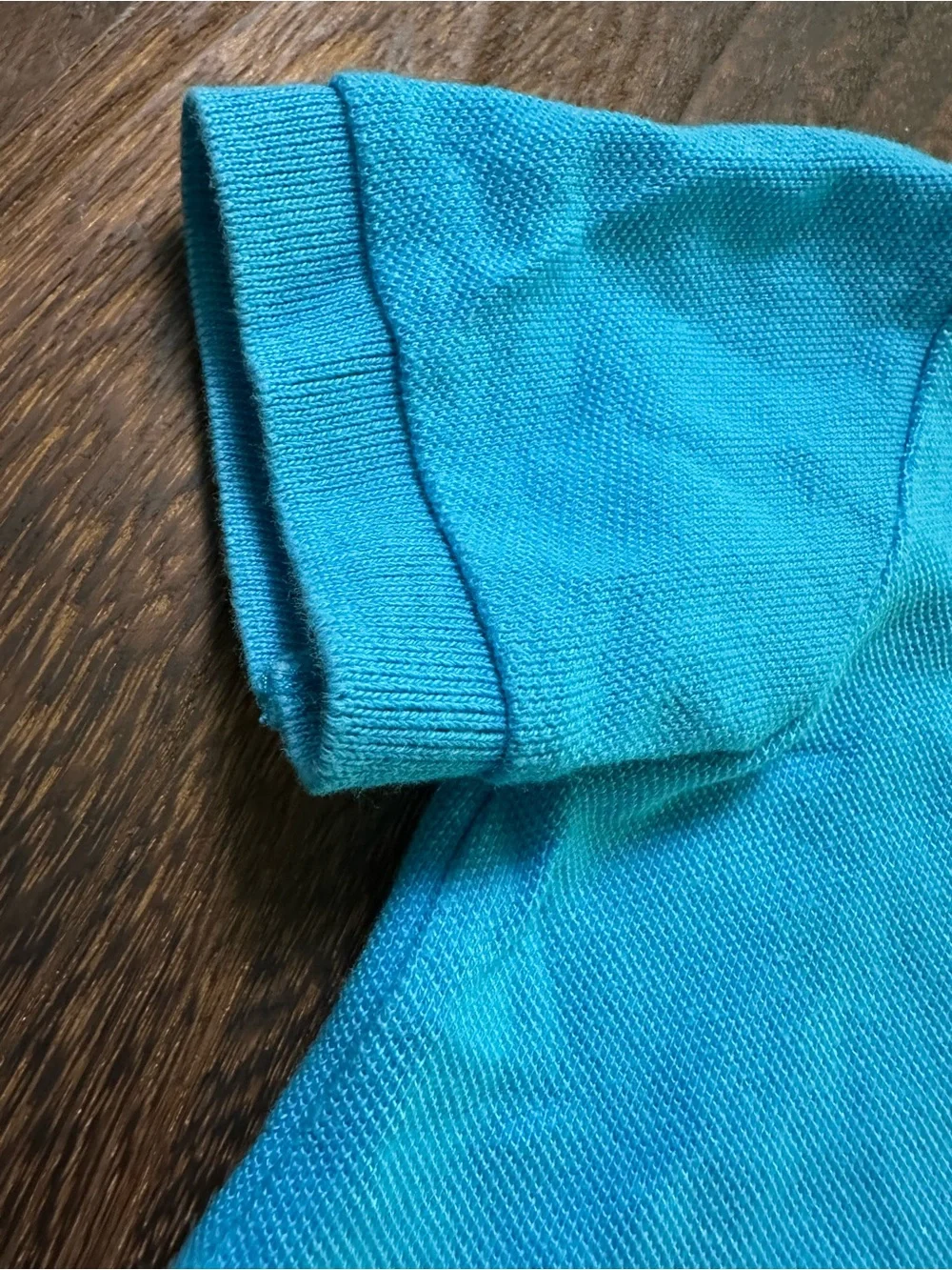 Ralph Lauren Blue Polo Shirt with Orange Logo 12M